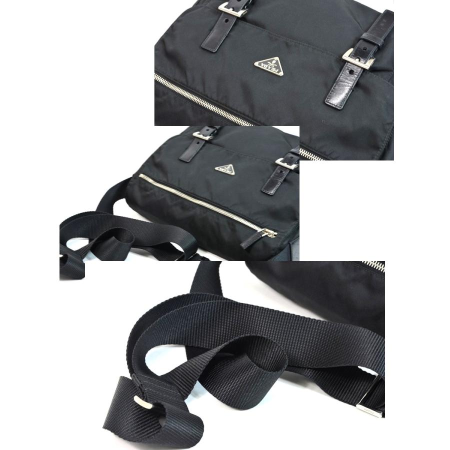 PRADAメッセンジャーバッグ（黒） （BT6671）三角プレート⚫︎中古品 PRADA（プラダ） 【中古】プラダ BT6671 バッグ メッセンジャー 斜め