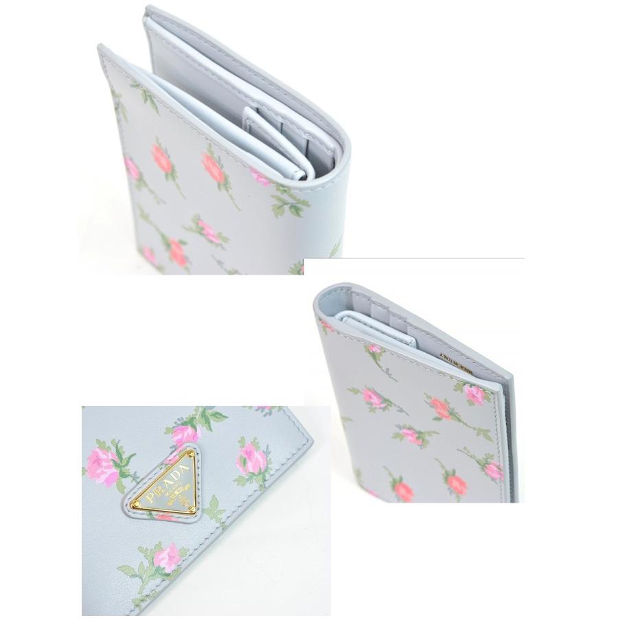 PRADA（プラダ） 【未使用品】プラダ 1MV204 二つ折り 財布 花柄