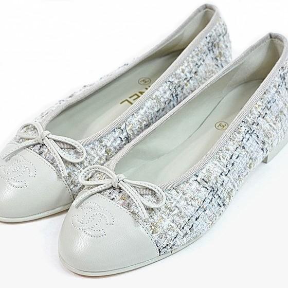 CHANEL バレリーナ　フラットシューズ　36.5 未使用 正規品 シャネル フラットシューズ 約24ー24.5 靴 38 24cm