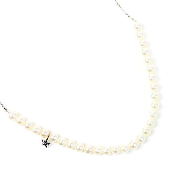 【ノーブランド】K18WG パール ネックレス TASAKI 【美品】タサキ 田崎真珠 K18WG パール ネックレス