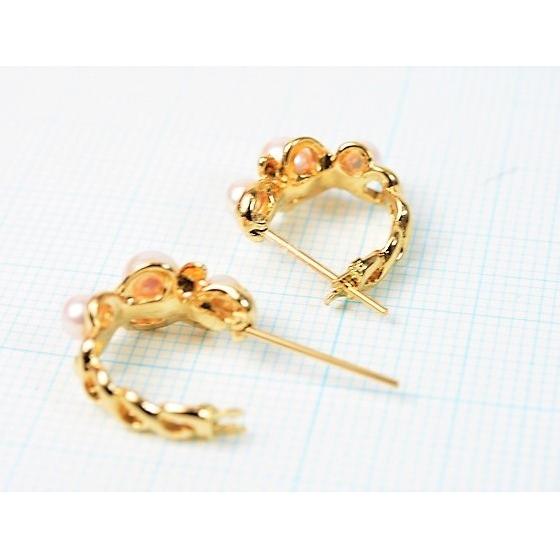 TASAKI 【美品】タサキ 田崎真珠 K18 パール ピアス : サクラ