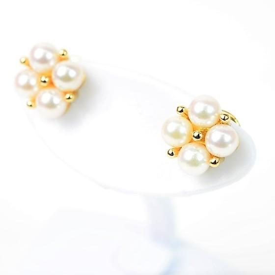 MIKIMOTO 【超美品】ミキモト K18 パール ピアス : サクラ
