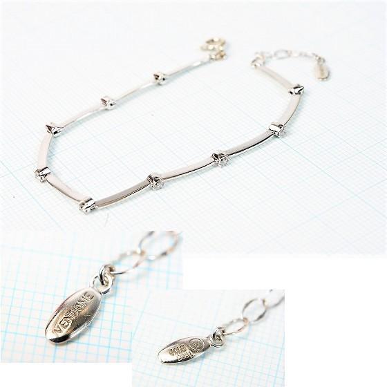 VENDOME 【美品】ヴァンドーム青山 K18WG ダイヤ ブレスレット 0.31  