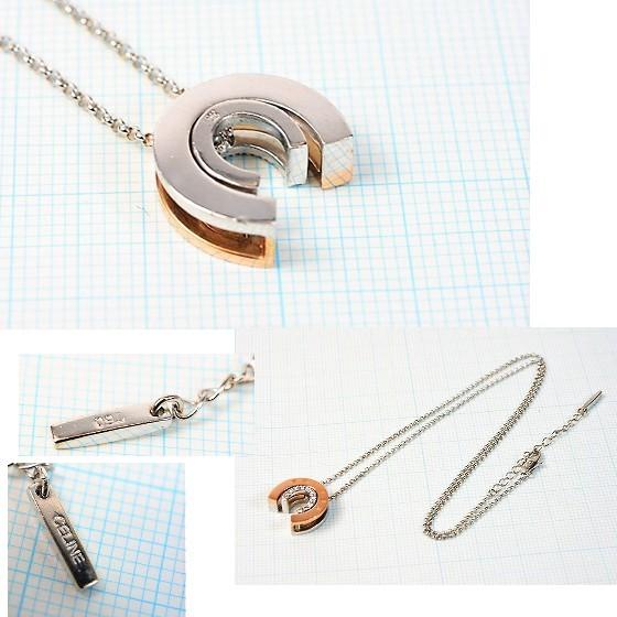 セリーヌ　K18一粒ダイヤネックレス セリーヌ一粒ダイヤネックレス レディース ネックレス CELINE