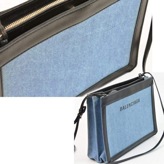 バレンシアガ ネイビー ポシェット ショルダーバッグ BALENCIAGA 【新品同様】バレンシアガ ネイビーポシェット
