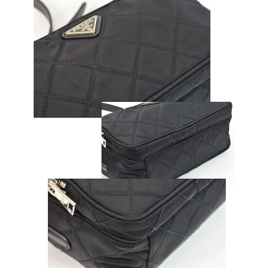 美品】 プラダ 1BH027 バッグ カメラバッグ ショルダー キルティング