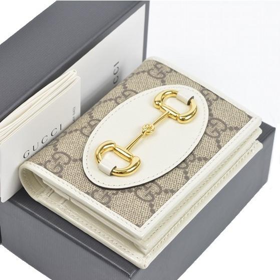 GG 【新品/未使用】グッチ 二つ折り 財布 GGスプリーム ホース