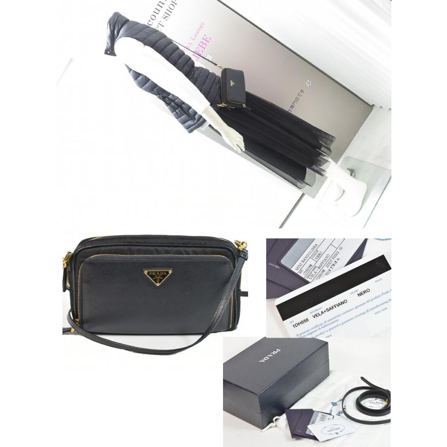 PRADA プラダ 1DH058 サフィアーノ ゴールド ショルダーウォレット