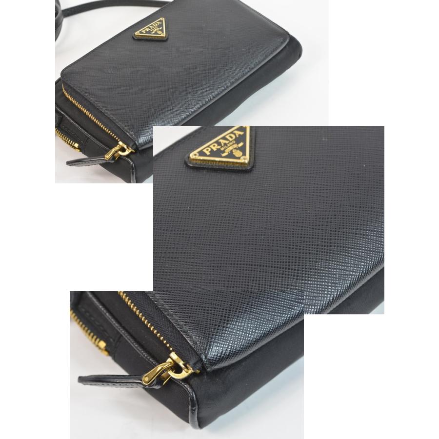 PRADA プラダ 1DH058 サフィアーノ ゴールド ショルダーウォレット