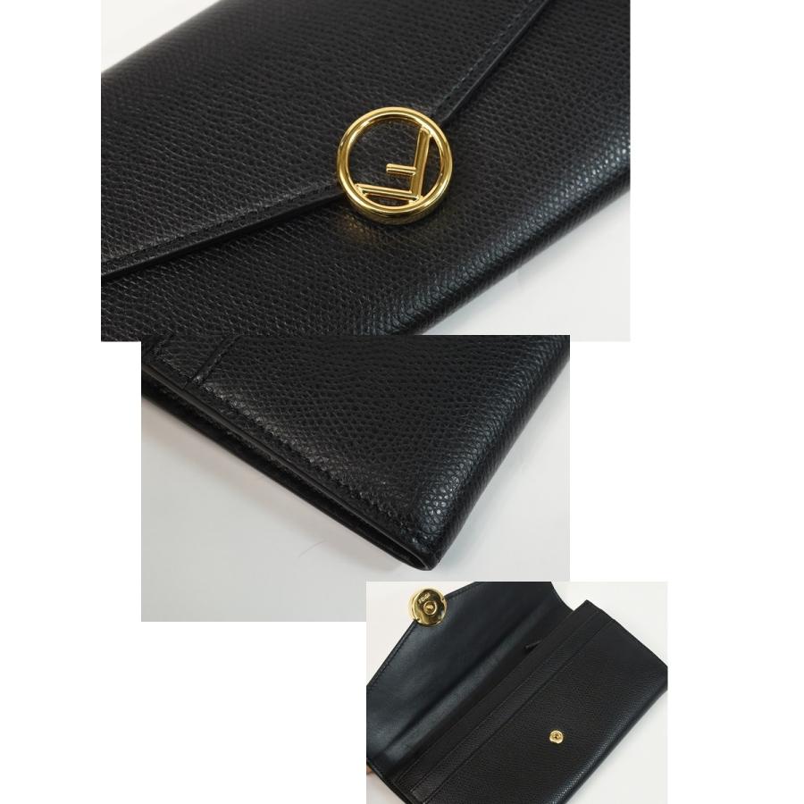 FENDI 【美品】フェンディ 8M0251 エフイズ 財布 二つ折り長財布  