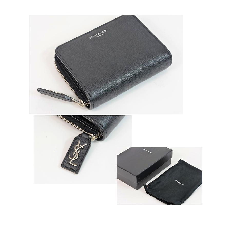 SAINT LAURENT 【新品同様】サンローラン 財布 二つ折り ラウンド