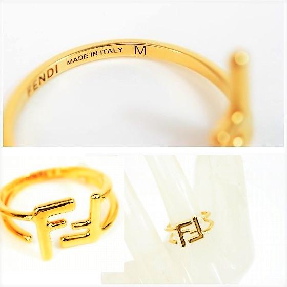 FENDI  FFリング　Mサイズ 楽天市場】FENDI フェンディ リング FFロゴ リング サイズM 14号