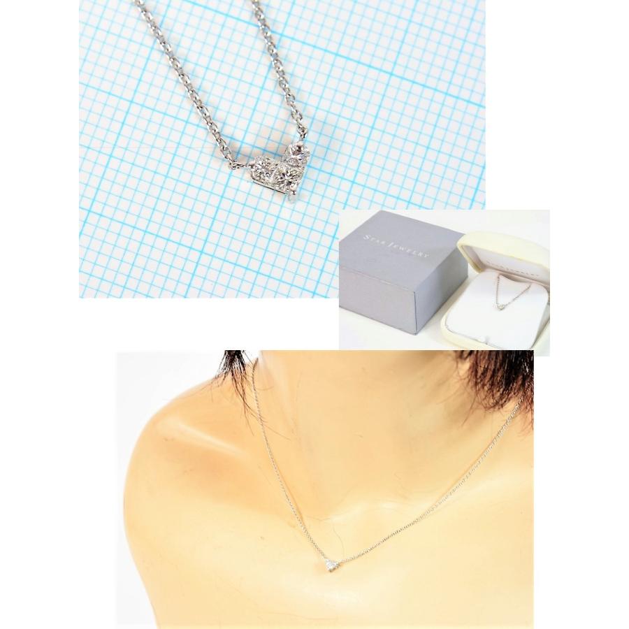 STAR JEWELRY 【美品】スタージュエリー K18WG ダイヤ ネックレス 