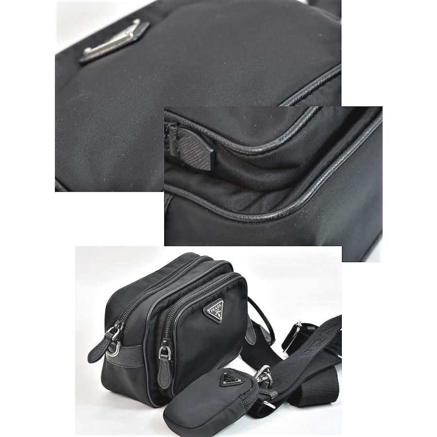 PRADA ショルダーバッグ　1bh153 PRADA(プラダ) ショルダーバッグ - 1BH153 黒 レザー（18781356）中古
