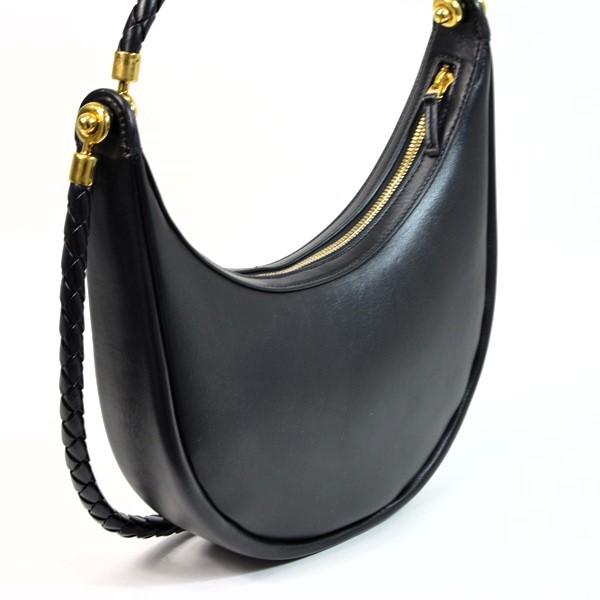 【BOTTEGA VENETA】フラフープ ショルダーバッグ ブラック 美品】ボッテガヴェネタ フラフープ バッグ ショルダー 794902V