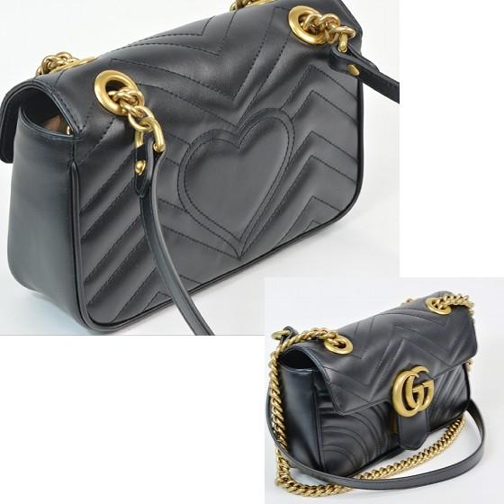 GUCCI グッチ GGマーモント キルティング ミニバッグ 446744 ショルダーバッグ GGキャンバス ベージュ ブラック レディース /253717【中古】 楽天市場】GUCCI グッチ キルティングミニバッグ 446744 ショルダー