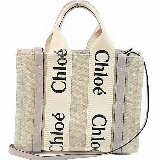 美品Chloé Woody スモールトートバッグ 2way Chloe（クロエ） 【美品】クロエ WOODYスモールトートバッグ 2WAY