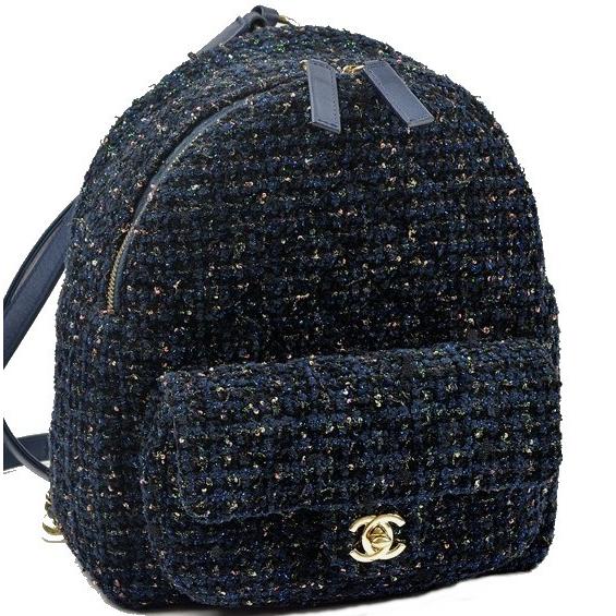CHANEL ツイードリュック・バックパック CHANEL 【美品】シャネル ツイード バックパック リュックサック
