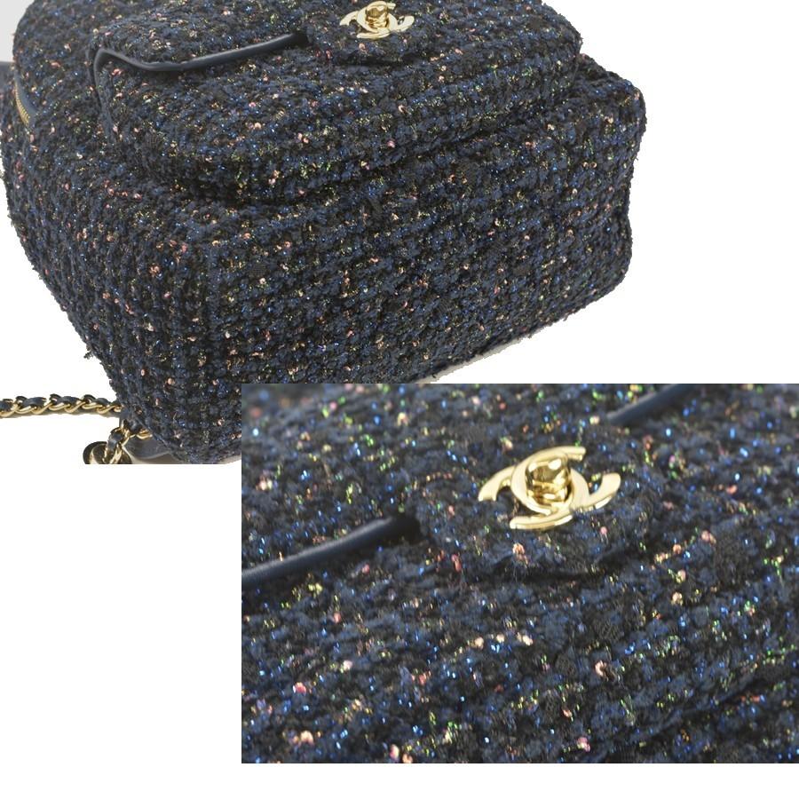 CHANEL 【美品】シャネル ツイード バックパック リュックサック