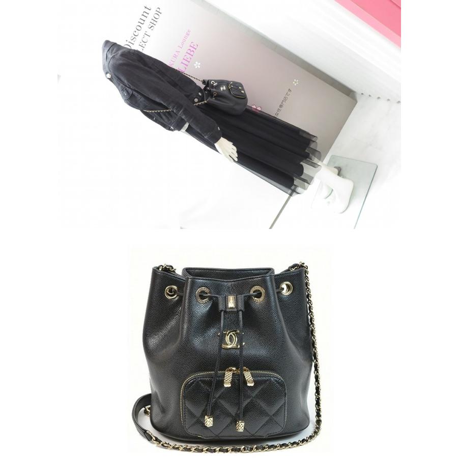 CHANEL シャネル ショルダーバッグ マトラッセ ミニバケット CHANEL シャネル マトラッセデニムミニバケットショルダーバッグ