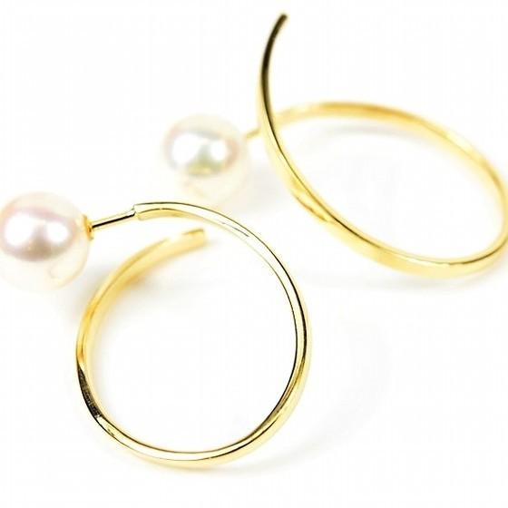 超美品！】タサキ 田崎真珠 K18 パール ア ファイン バランス ピアス  