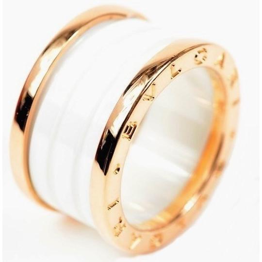 超美品】ブルガリ B-ZERO1 K18PG ビーゼロワン ホワイトセラミック