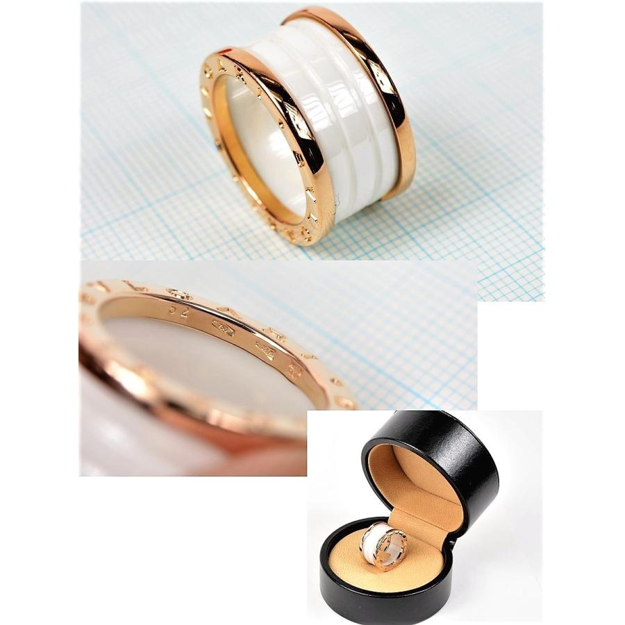 超美品】ブルガリ B-ZERO1 K18PG ビーゼロワン ホワイトセラミック