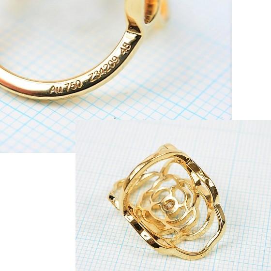 CHANEL 【超美品】シャネル カメリア コレクションリング K18