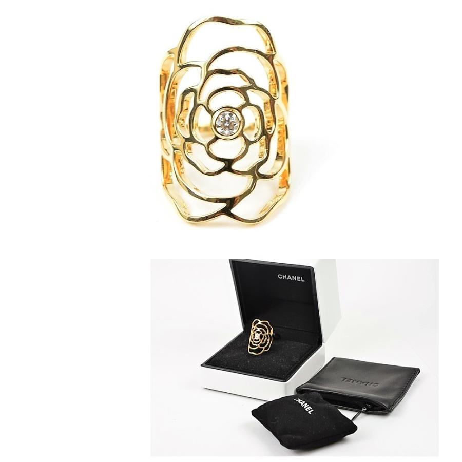 CHANEL 【超美品】シャネル カメリア コレクションリング K18