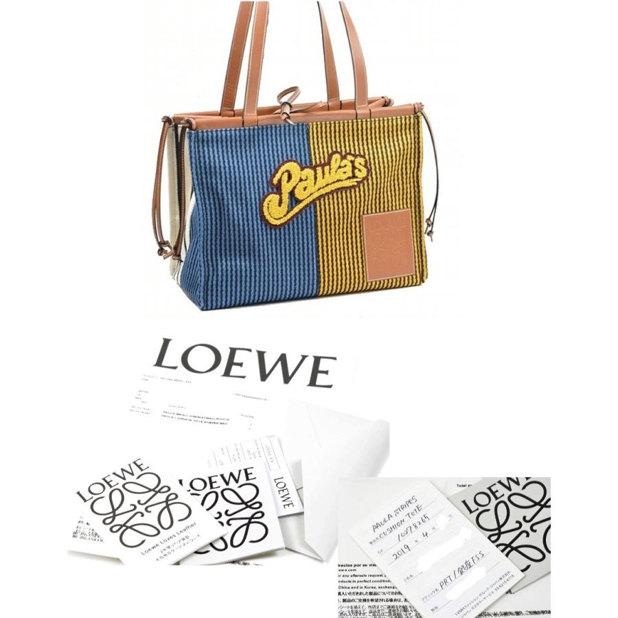 LOEWE 【新品同様】ロエベ バッグ パウラ ストライプ トートバッグ 
