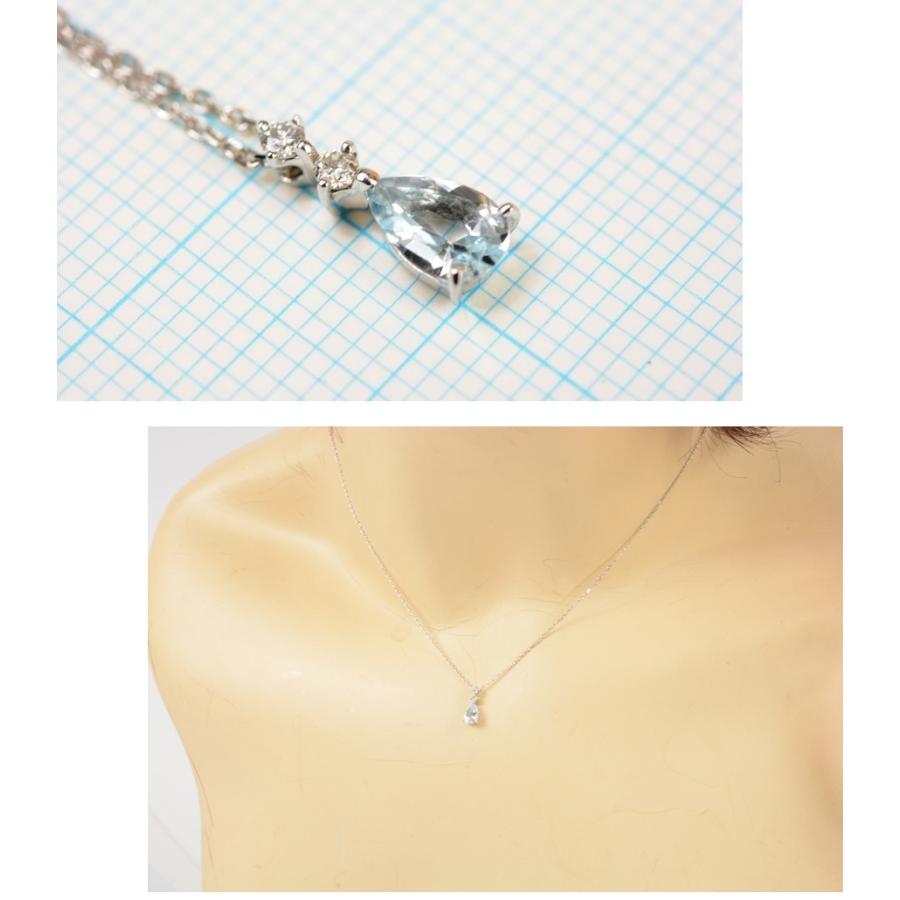 4℃（ヨンドシー） 【超美品】4℃ ネックレス K10 アクアマリン 