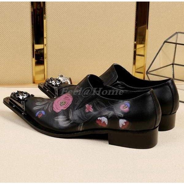 おトク情報がいっぱい ローカット 花柄 夜店 革靴 ホストシューズ ビジネス靴 メンズ ドレスシューズ 新作春秋アイテム続き入荷中 ポインテッドシューズ 格好いい 紳士靴 お兄系 ホスト靴 シューズ Albinofoundation Org