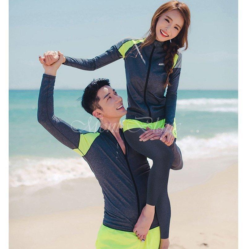 注目の福袋 レディース ラッシュガード ペアルック ペア ラッシュガード 上下 長袖 メンズ ラッシュガード セット 水着セット カラー 女 Www Harmonylu Com