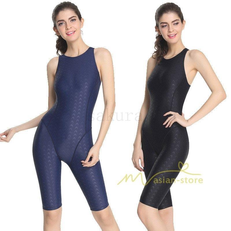 手数料安い 競泳水着 レディース 水着 競泳用 女性用 練習用 フィットネス水着 ハーフスパッツ 競泳 女子 パッド付き ワンピース トレーニング用 スイムウェア スパッツ