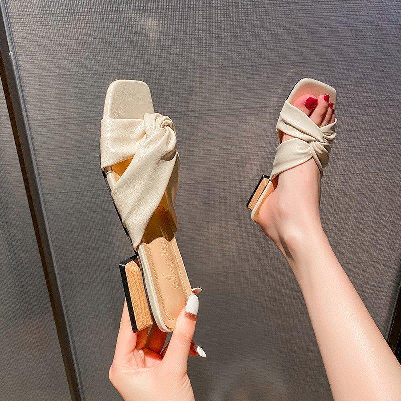 ミュール 大きいサイズ スリッパ 小さいサイズ 太めヒール スリッポン 21 5cm レディース靴 夏シューズ 楽チン 履きやすい 歩きやすい 26 5cm チャンキーヒール Ska 6576qipag サクラ 通販 Yahoo ショッピング