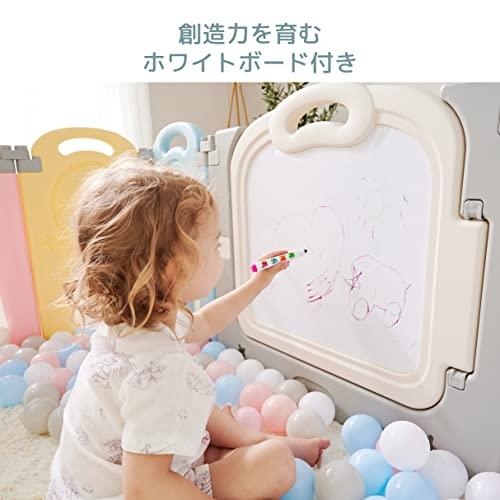 Fortella Cloud Castle ベビーサークル 折りたたみ式 おもちゃパネル・ホワイト 