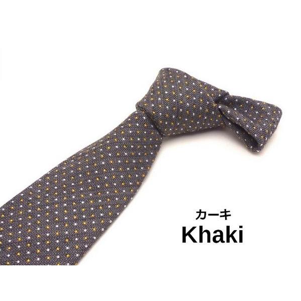 ネクタイ ウール シルク ドット ウールタイ パープル ワイン カーキ 秋 冬 オシャレ プレゼント 贈り物 メール便 対応 wlt-004 |  | 03