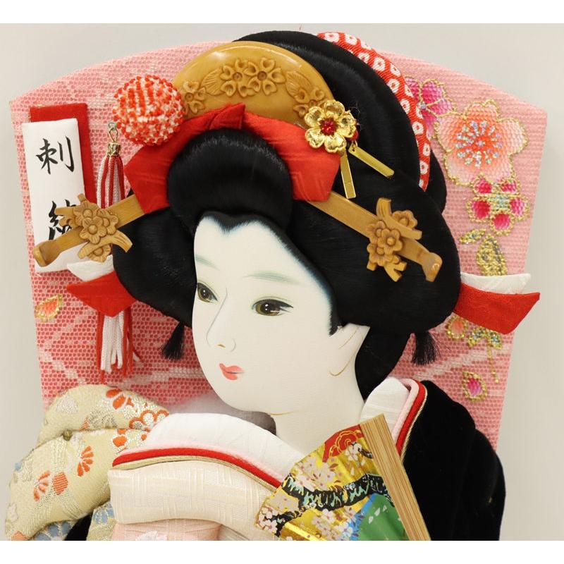 羽子板 羽子板単品 さがのベルベット 吉野桜 15号 高さ48cm 桜刺しゅう 2024-tst076_2
