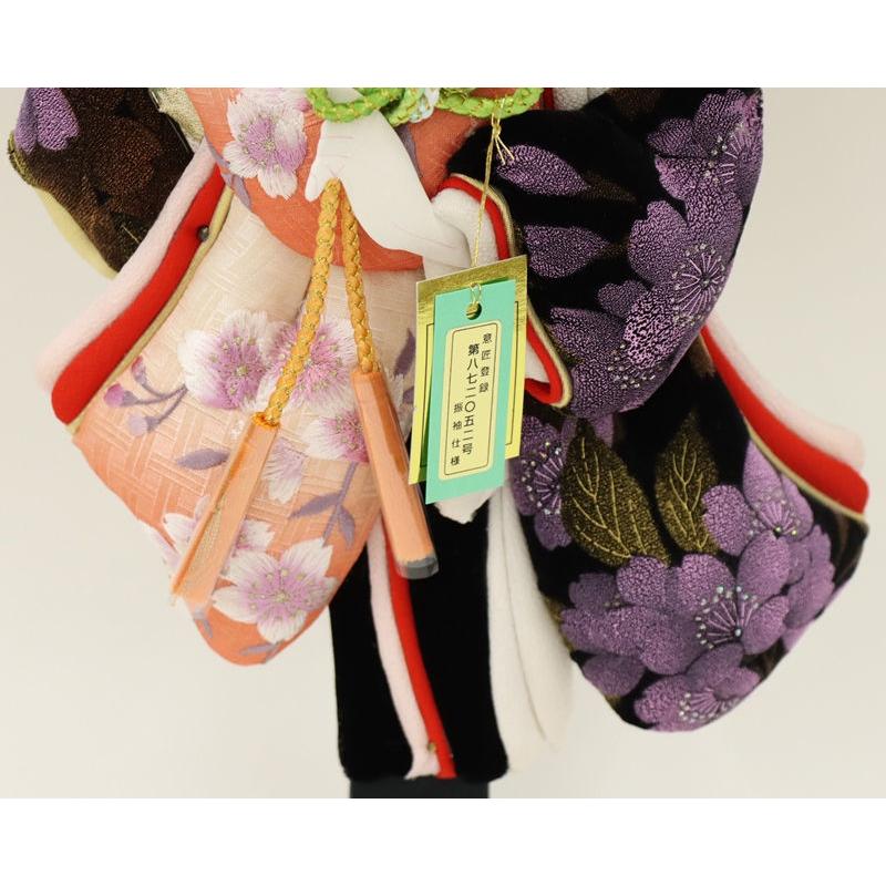 羽子板 羽子板単品 さがのベルベット 吉野桜 15号 高さ48cm 桜刺しゅう 2024-tst076_4