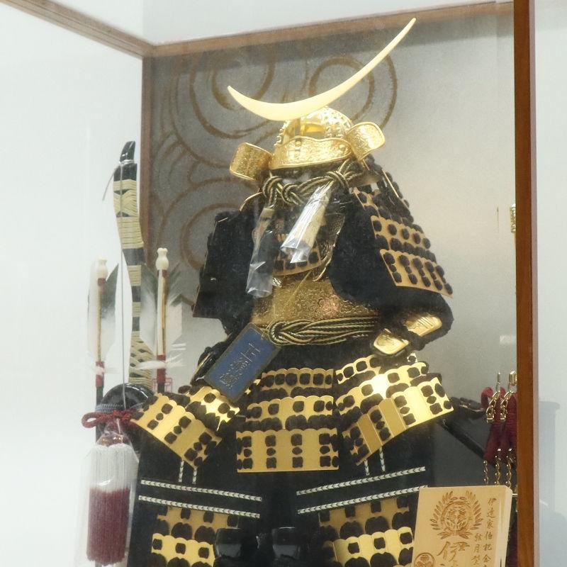 五月人形 ケース入鎧 人形の徳川 5号 伊達政宗 木目ケース 2024-yb013