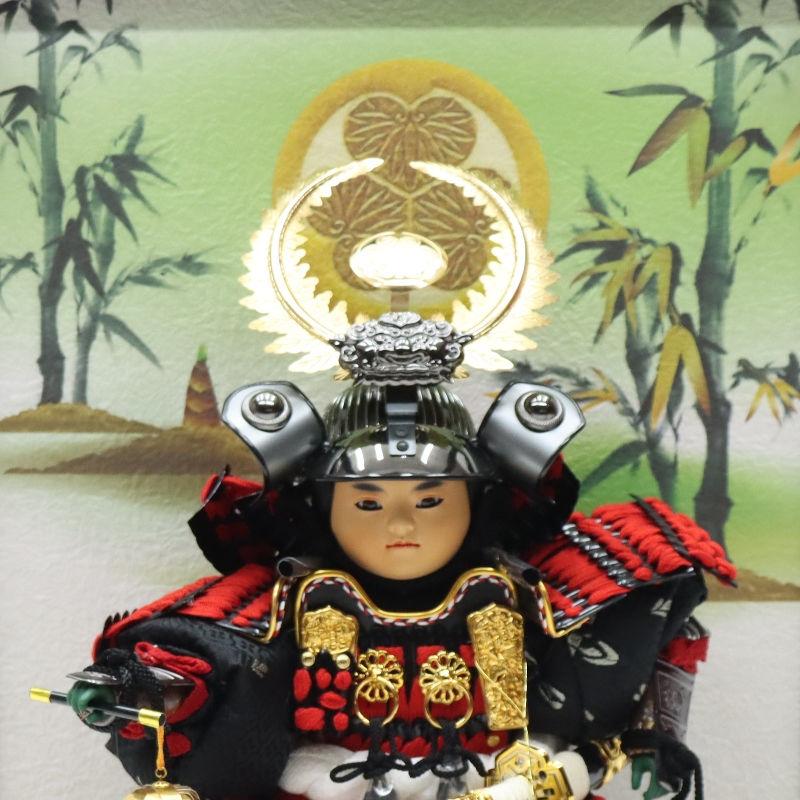 五月人形 ケース入子ども大将 平安豊久作 6号 竹千代 徳川家康 高床