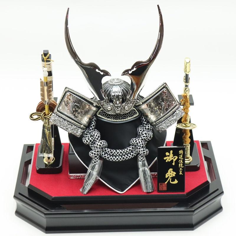 五月人形 ケース入兜 12号 貫前鍬形 六角ケース 2024-yb026 幅