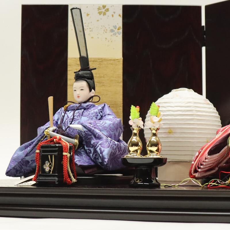 雛人形 親王平飾り 遥香 望月紀彦 柳 親王 有職雛 箔チラシマホガニー