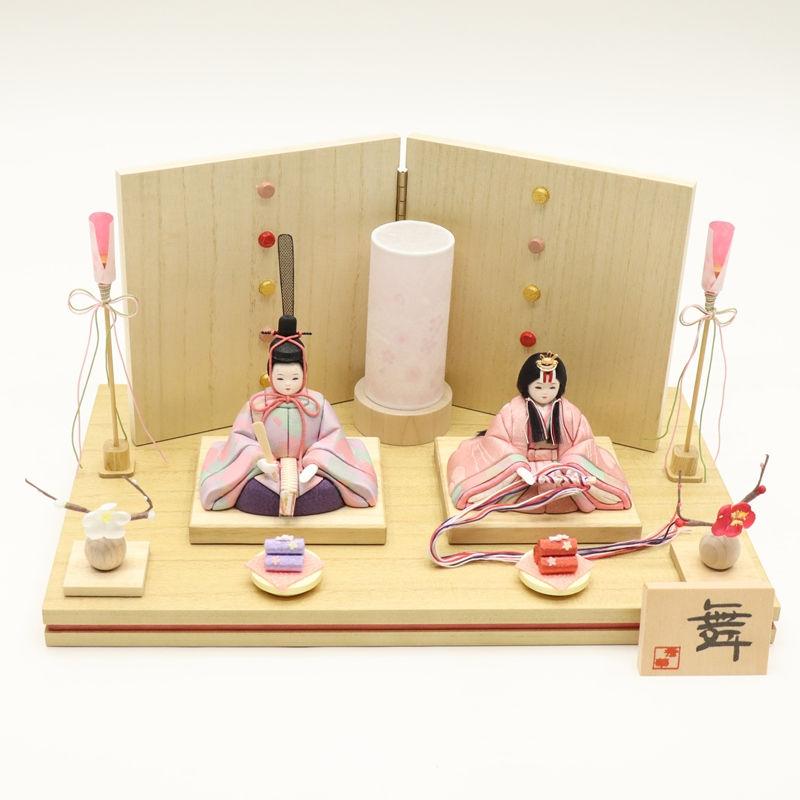 雛人形 木目込み雛 舞・聖來 木目込親王 木目屏風 2024-yg008 幅40cm