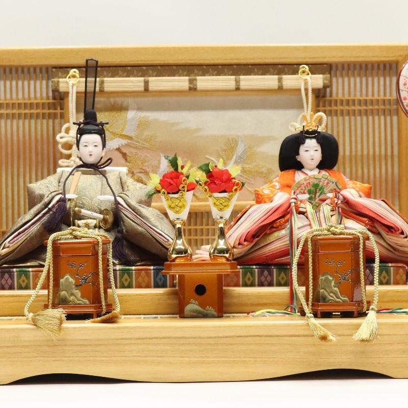 雛人形 親王平飾り 春窓雛 吉徳大光 京十一番 親王 江都みやび 正絹 春