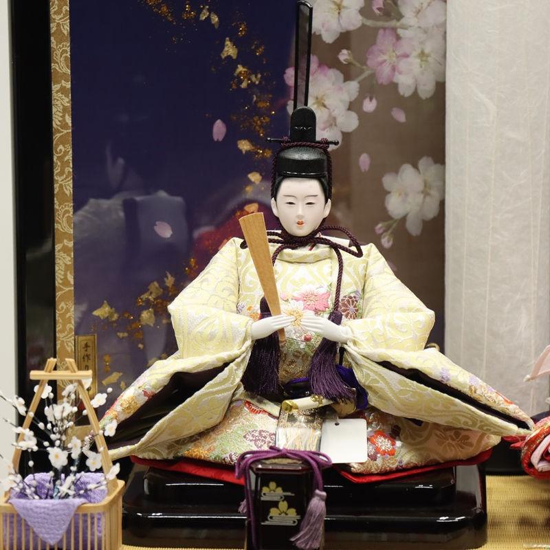 雛人形セット 東京久月 桜香雛 一秀作 さくら刺繍 収納飾り コンパクト 木製 雛人形 収納飾り 雛ごよみ 千匠 小三五 親王 桜刺繍 押し花屏風月桜の