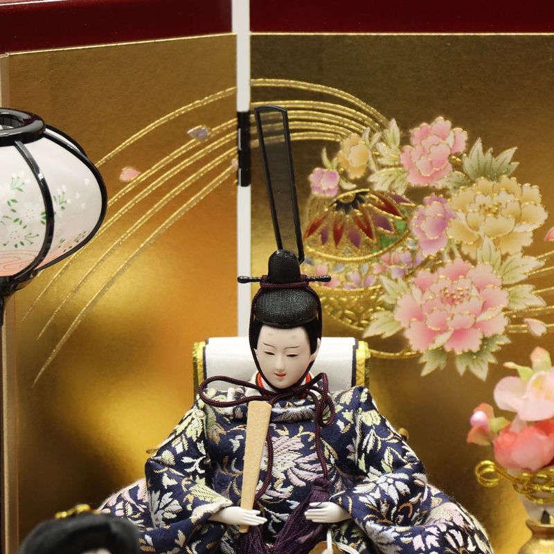 雛人形 収納飾り しずく 芥子親王 柳官女 流水花丸収納三段 2024-yg109