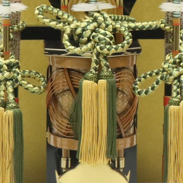 破魔弓 ケース飾り 天神 15号 重藤巻き弓 高さ63cm 黒檀塗りケース 2024-ys051_4