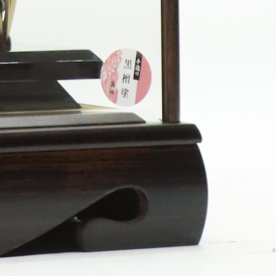 破魔弓 ケース飾り 天神 15号 重藤巻き弓 高さ63cm 黒檀塗りケース 2024-ys051_5