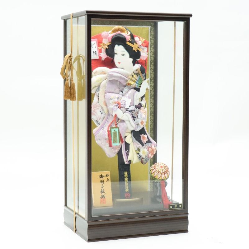 羽子板 ケース飾り 桜華 17号 極上 江戸押絵羽子板 高さ67cm 黒檀塗り